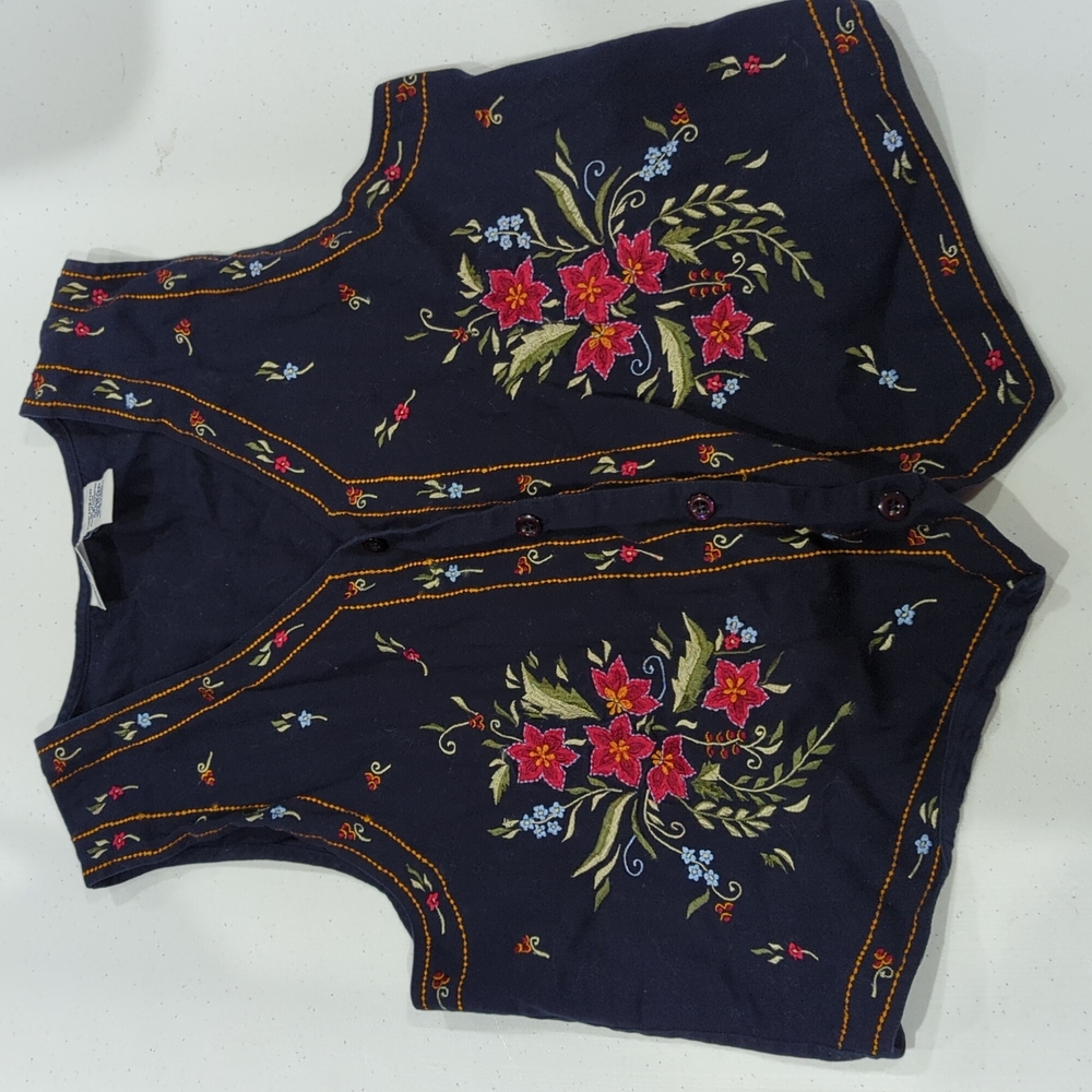 Bobbie Brooks Large Vintage Floral Vest
